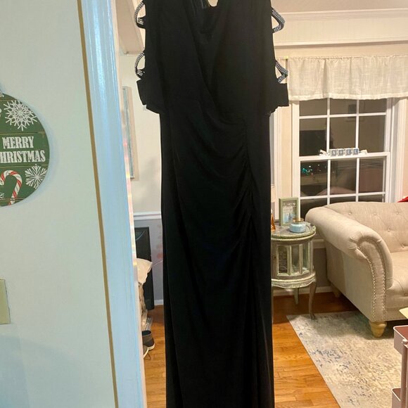 Black rhinestone formal dress sz 12 - Picture 8 of 8